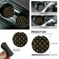 thumbnail image 6 of Yuyamidu Gold Sun and Moon Car Seat Cover Full Set with Steering Wheel Cover Seat Belt Strap Cover Trash Cans Rear View Mirror Cover Cup Coaster Keychain Wristlet Strap Car Vent Organizer, 15 PCS, 6 of 7
