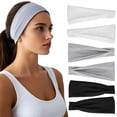 thumbnail image 1 of Diademas HSEM para mujer, paquete de 6 bandas elásticas anchas, 1 of 6