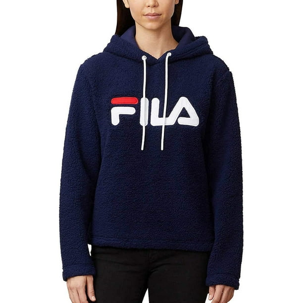 FILA - Fila Womens Caroline Sherpa Hoodie, Peacoat, M - Walmart.com ...