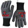 thumbnail image 1 of Guantes para BBQ QUWIN resistentes al calor hasta 1472 °F, silicona antideslizante, 1 of 6