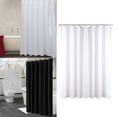 thumbnail image 3 of Naiovety Forro de cortina de ducha Forro de ducha lavable Juegos de accesorios de baño Negro 280x200cm, 3 of 6