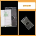 thumbnail image 3 of 5pcs Plastic ID Badge Holder with Side Insert Transparent Design Clear Hard Plastic ID Card Badge Holder for Easy Identification for Office School Conferences Events, 3 of 7