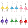 thumbnail image 4 of Guardurnaity Gotas para los oídos Pendientes de goma de plástico Forma de hongo Mujer Oreja Colgante Joyería Ropa, zapatos y accesorios Miscelánea Violeta, 4 of 6