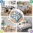 thumbnail image 3 of 60x60 Inch Waterproof Square Tablecloth, Thickened Polyester Table Cover for Dining & Parties, Floral Print, 3 of 6