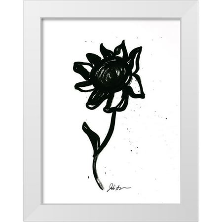 Augustine Jodi 15x18 White Modern Wood Framed Museum Art Print Titled - Inked Florals III