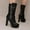 Black, variant on Bnwani Women Boots New Winter Fashion High-Heel High Mid-Calf Casual Solid Boot Black Size 5.5