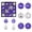 B Purple, variant on Christmas Ball Ornaments, Purple Silver 2.4 Inch PVC Shatterproof 44 Pieces Set, for Xmas Tree Holiday Party Home Mantel Fireplace Indoor Outdoor Christmas Decoration