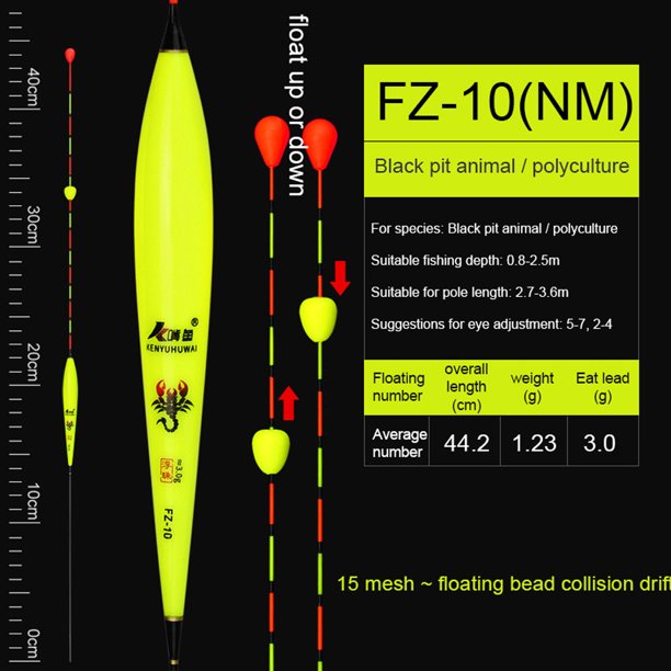 Pesca Flotante Flotador de pesca Nano Fish Bite Boya Bola rodante a prueba de viento Aparejos de pesca nocturna