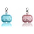 thumbnail image 2 of Estuche de cuero para Airpods Pro 2019, Glitter Bling Sequin Sparkle Estuche lindo de PU Estuche protector a prueba de golpes Skin Slim Metal Broche Llavero Mosquetón - Plateado Sailing  Electrónica, 2 of 4