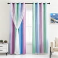 thumbnail image 1 of CshidWorld Blackout Cortinas para Niñas, Recámara Infantil, Cortinas de Doble Capa con Estrellas Coloridas para Habitación de Niñas, Guardería, Decoración Del Hogar, 52''x 63'', 1 Panel, 1 of 9