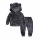 thumbnail image 1 of Ropa Para Niñas Pequeñas, Conjunto Para Niños Pequeños, Jersey Con Capucha De Terciopelo Dorado Para Otoño E Invierno, Top De Manga Larga, Pantalones Informales, Traje Odeerbi LM103-7001, 1 of 8