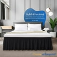 thumbnail image 3 of HNB Store Wrap Around Bed Skirt 18" inch Drop Easy Care Microfiber Bedskirts (California King-Black), 3 of 6