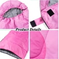 thumbnail image 4 of Sleeping Bag - 3 Seasons for Adults Kids Boys Girls Camping Hiking - Warm Cold Weather Lightweight Portable with Compression Bag for Backpacking in Spring, Summer, Fall and Winter, 4 of 10