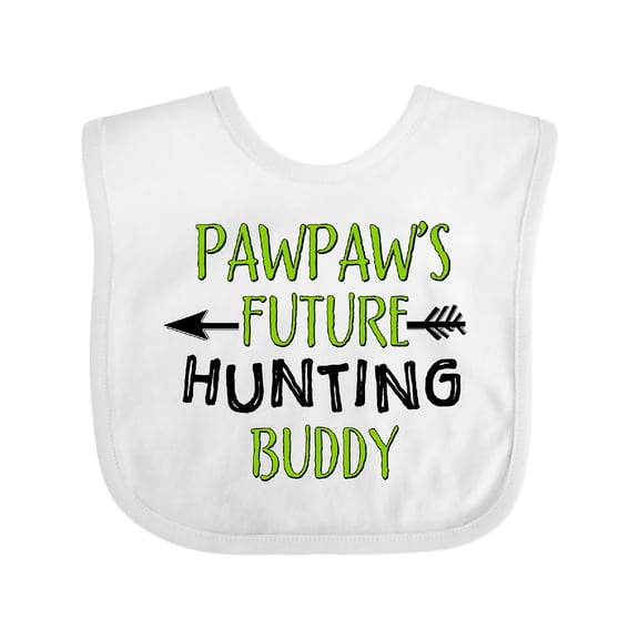 Inktastic Pawpaws Future Hunting Buddy Boys or Girls Baby Bib