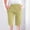 Green, variant on USSUMA Linen Shorts for Women Solid Color Bermuda Summer Fashion Elastic Waist Casual with Pocket Comfy Shorts Straight Pants Half Shorts Linen Wide Legs Shorts for Women Brown L