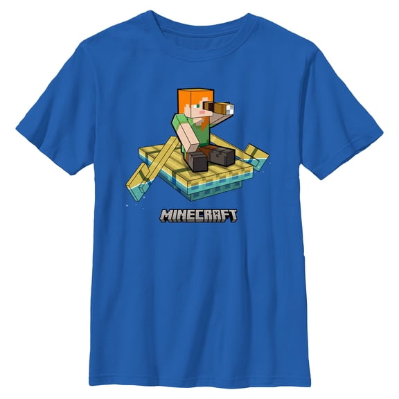 Boys Minecraft Alex Boat Adventures T Shirt