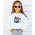 thumbnail image 3 of USA Eagle Sweatshirt for Women, Teens, and Girls Red White & Blue Trendy Patriotic Sweater White Sweatshirt Youth Small, 3 of 5