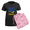 thumbnail image 5 of CafePress - Stand With Ukraine Pajamas - Women's Short Sleeve Print T-Shirt and Pants Dark Cotton Pajama Set, 5 of 7