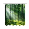 thumbnail image 2 of HCBY Nature Shower Curtain Grove Forest Early Fall Scenery in Woodland Image Print Cloth Fabric Bathroom Decor Set with Hooks (Multicolour#11,70"x59"), 2 of 4