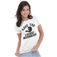 thumbnail image 3 of Save Chubby Mermaids Funny Manatees Womens Fitted Plus Size Graphic Tee Brisco Brands 2X, 3 of 5