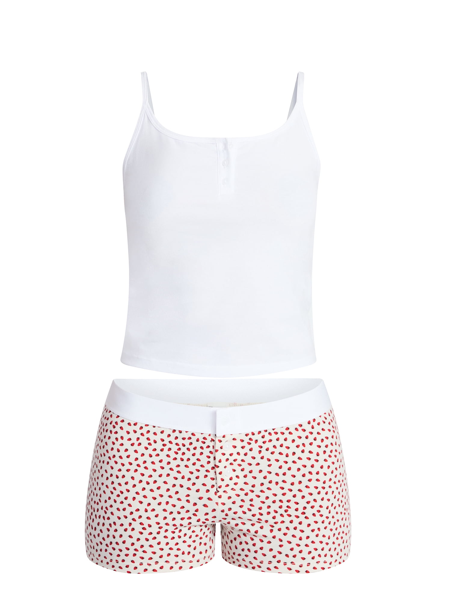No Boundaries Cami and Boxer Shorts Sleep Set from our Cloud Core Collection, 2-Piece, Women's XXS-3X