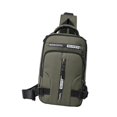 thumbnail image 2 of Bolso mensajero impermeable Yuyangstore para hombre mochila con carga USB Verde, 2 of 8