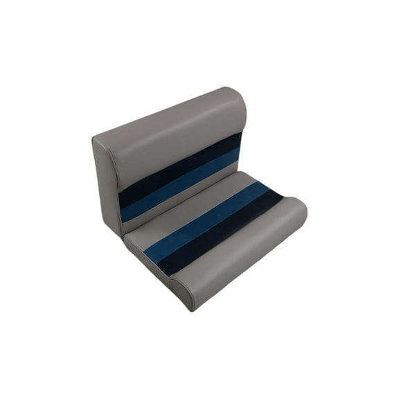 Horizon Manufacturing Premium Series 28" Pontoon Bench Seat Cushion Set 3000-ABDK Grey / Navy / Blue ( Base sold Separate 3009-AB)
