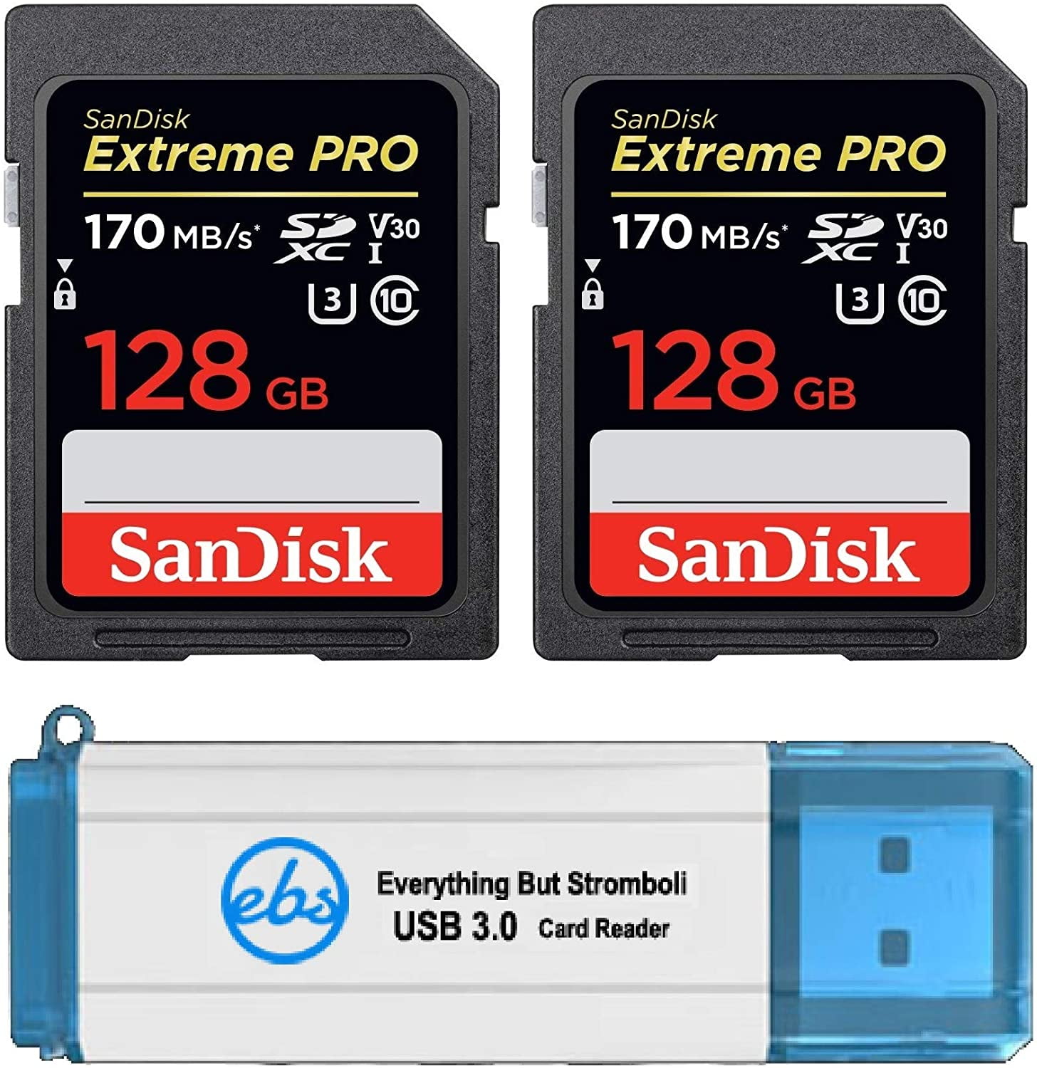 Карта памяти sandisk sdxc 128gb extreme pro uhs i v30 u3