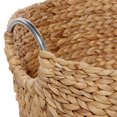 thumbnail image 6 of DecMode 15", 17", 19"H Brown Seagrass Handmade Storage Basket with Metal Handles, 3-Pieces, 6 of 10