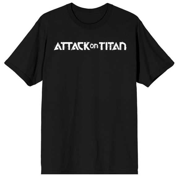 Attack On Titan Infant With Titans Crew Neck Short Sleeve Adult Black T-shirt-Medium