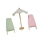 thumbnail image 5 of 3 piezas 1:12 silla y de playa de casa de muñecas a escala, accesorios de simulación de muebles en miniatura juguete para decoración de rosado, 5 of 8