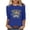 Blue, variant on Lazyguy Fourth of July, T-Shirts Women Graphic Printed Loose Shirts Round Neck Bracelet Sleeves Tees Tops for Festival Party S-4XL Navy