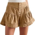 thumbnail image 2 of Summer High Waist Women Button Down Casual Denim Pants Jeans Shorts, 2 of 5