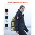 thumbnail image 5 of DEWBU Heated Jacket for Women, Soft Shell Heated Coat with 12V Battery Pack, Waterproof Heating Jacket for Winter Outdoor, 5 of 8