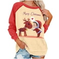 thumbnail image 2 of Costumes de Noël en Solde Mode Blouse à Manches Longues Imprimée Col Rond Pull Décontracté Sweat-Shirts Surdimensionnés pour Femmes, 2 of 4