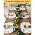 thumbnail image 4 of 15 Inch Round Placemats Set of 6, Easter Rabbits Non Slip Heat Insulation PP Table Mats, Cute Bunny Faisy Leaf Eggs Spring Colorful Plaid Washable Place Mats for Kitchen Dining Party Table Decor, 4 of 7