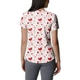 thumbnail image 3 of Resicozy Valentine's Day Scrubs Tops for Women V Neck Short Sleeve Cute Print Shirts Comfy Nurse Uniform with Pockets 2026 Pink 2XL, 3 of 4
