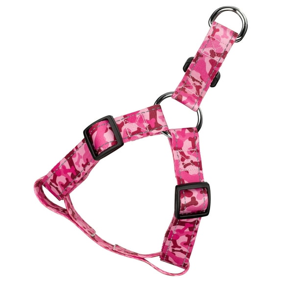 Country Brook Petz® Pink Bone Camo Reflective Step-In Dog Harness, Medium