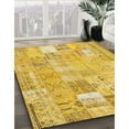 thumbnail image 2 of Ahgly Company Indoor Rectangle Contemporary Yellow Patchwork Area Rugs, 2' x 3', 2 of 6
