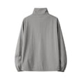 thumbnail image 4 of GrmtClth Sun Protection Shirts for Men Long Sleeve Zip Up Uv Rash Guard Full Zip Hiking Fishing Lightweight Quick Dry Athletic Jackets Running Outerwear with Pockets Light Gray L, 4 of 8