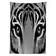 thumbnail image 2 of Eye Outdoor Tablecloth, Tiger with Sharp Eyes Monochrome Wildlife Animal Illustration Felidae Carnivore, Decorative Washable Fabric Picnic Tablecloth, 58 X 104 Inches, Grey Black White, by Ambesonne, 2 of 2