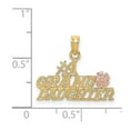 thumbnail image 2 of 20mm 14k Two-tone Gold Number 1 Granddaughter With Flower And Two-color Charm Pendant Necklace for Women, 2 of 2