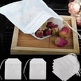 thumbnail image 3 of 100 bolsitas de té desechables para infusor de té con cordón para curar bolsitas de té vacías, 3 of 7