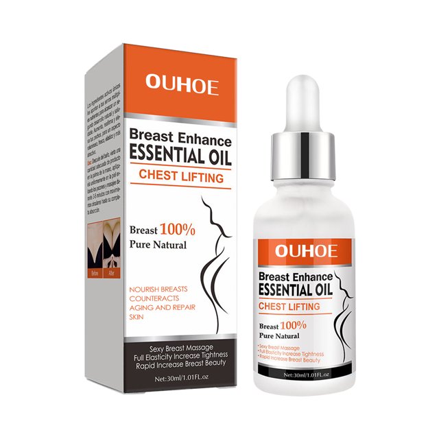 Aceite reafirmante de pecho, embellecimiento de senos, firmeza, reafirmación, realce de curvas corporales, masaje hidratante, rastrillo para alfombras de 30 ml