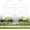 White, variant on Garden Fence - 17 in(H) x 10.56ft(L) Arched Metal Fence Panel No Dig Fence, Ground Stake Animal Barrier Fence for Dog, Flower Bed Edging Wire Border Panel Fencing for Yard Patio Outdoor Decor