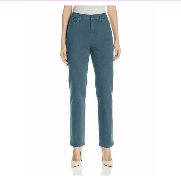 Gloria Vanderbilt Amanda - Gloria Vanderbilt Ladies' Amanda Stretch Pants 10 Average/Rain Cloud