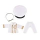 thumbnail image 4 of Traje de muñeca, regalos, escena, foto, utilería, suministros de bricolaje, uniforme suave, figuras de peluche, juguetes Blanco, 4 of 8