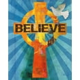thumbnail image 2 of Hogan, Melody 15x18 Black Ornate Wood Framed with Double Matting Museum Art Print Titled - Believe Confirmation 2, 2 of 4