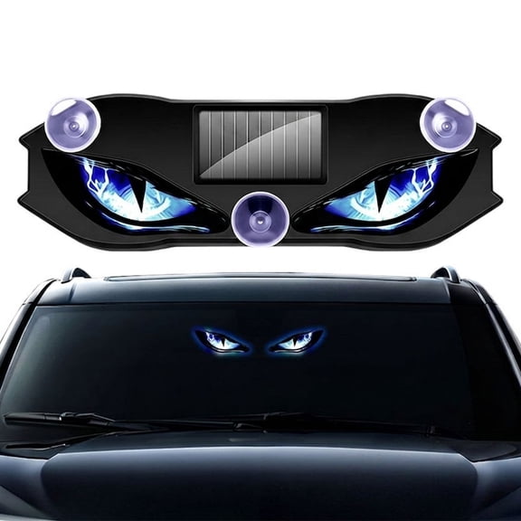 LED Eyes for Car Windshield, Wireless Devil Eyes Window Lamp, Rechargeable Solar Light