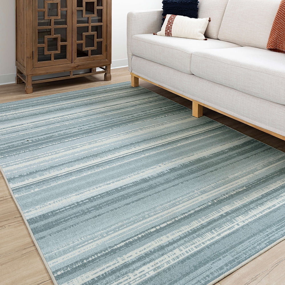 Mohawk Home Avenue Stripe Area Rug, Blue, 7' 6" x 10'